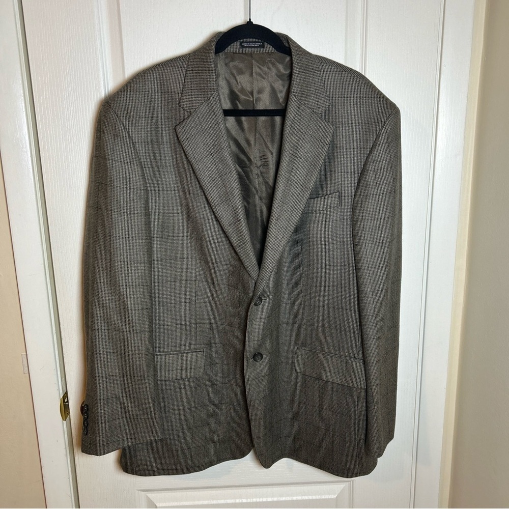 OSCAR DE LARENTA 48 Regular Men’s Tweed Blazer/Jacket Gray